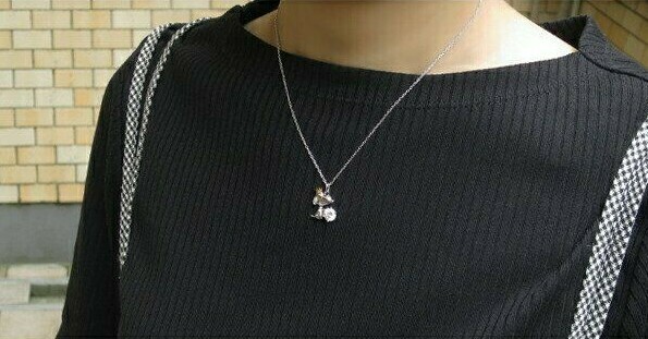 Ciondolo Snoopy con ombrello oro giallo 18kt lucido