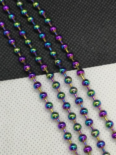 304 Stainless Steel Rainbow Ball Chain 