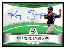 KEYVIUS SAMPSON 2010  Bowman Platinum /199 Autographs Green Refractors  Auto