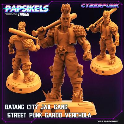 3D Printed Papsikels Cyberpunk Sci-Fi Batang City Jail Gang Street Punk Gardo