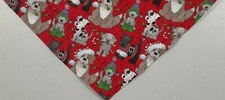 Buster Brown Dog Bandana/Scarf, Tie/Slide On, Christmas, Red, Dogs, Hats, M, L