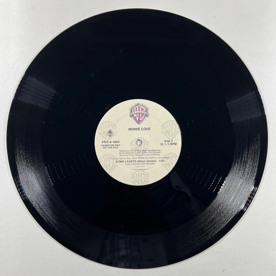 Monie Love “Down 2 Earth (Funky Edit)/Guitar Edit” (2) Single 12”/Warner (NM) Foto 4 de 4