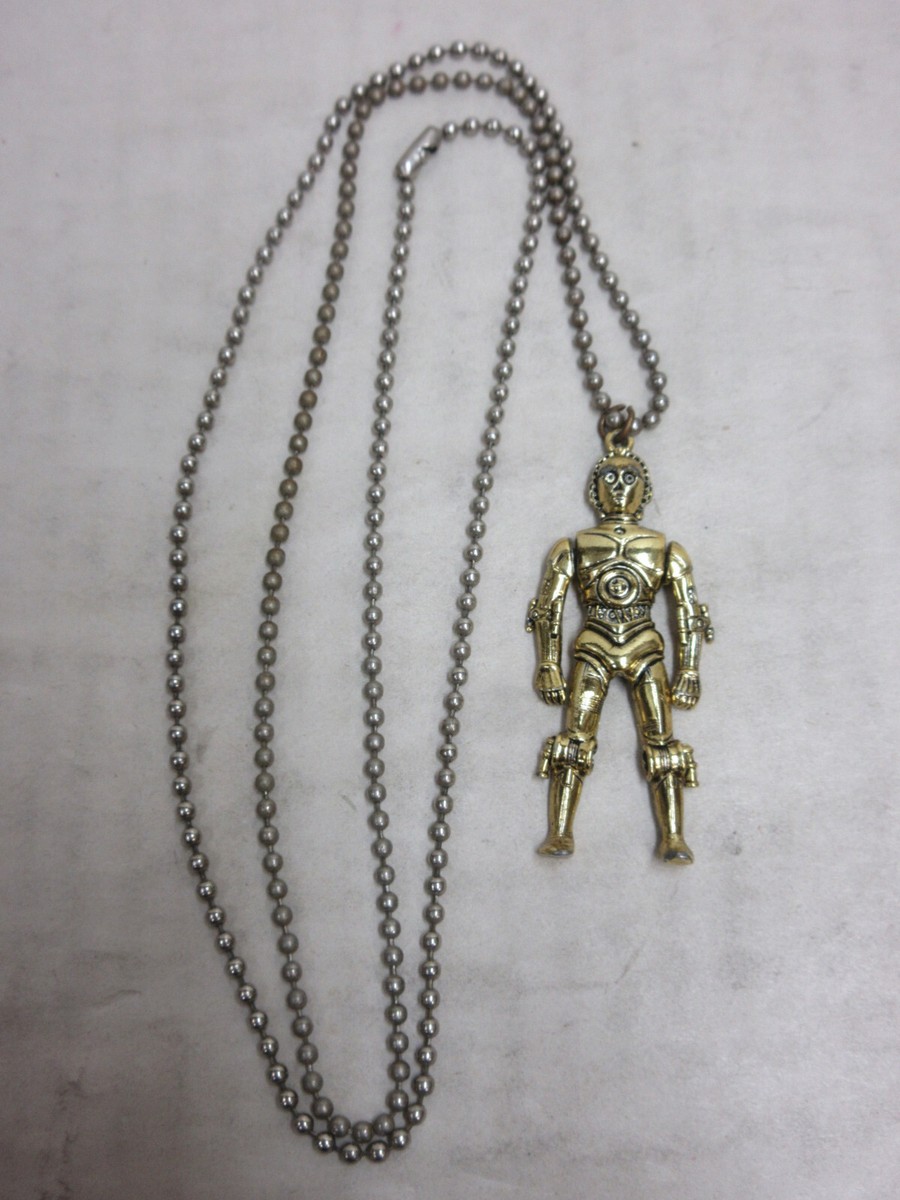 1977 20th Century Fox Star Wars C-3PO Necklace Pendant with 1977 20th Century Fox Star Wars C-3PO Necklace Pendant with