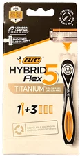 Bic Hybrid Flex 5 Titanium - 1 Handle & 3 Cartridges