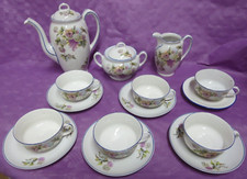 Kaffeeservice, ALTROHLAU NR. 8) floraler Jugendstil, 17 Teile