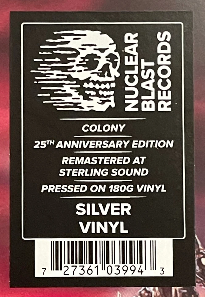 IN FLAMES - COLONY, 2024 EU 25TH ANN REMASTERED LIMITED EDN 180G SILVER vinyl LP - Image 2 of 2