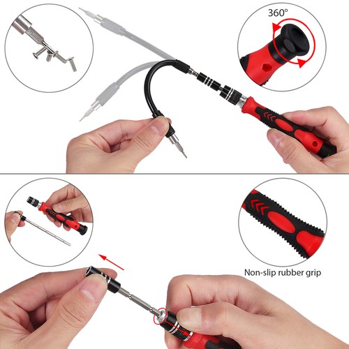121Pcs Magnetic Screwdriver Repair Tool Removable Kit For PC Computer Pad Phone - Picture 7 of 12