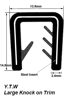 FORD TRANSIT VAN SIDE WINDOW KNOCK ON INNER  TRIM LARGE  (3mm to 8mm) x 4mtrs