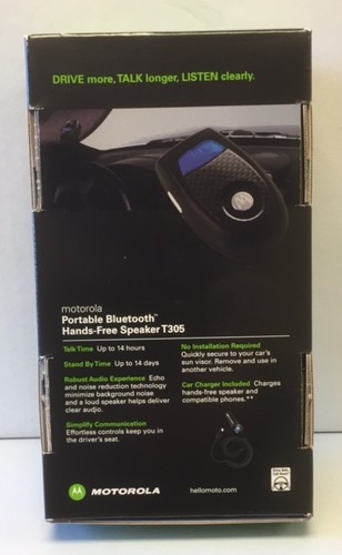 MOTOROLA Portable Bluetooth Hands-Free Speaker T305 : Model #98783H - Photo 2 sur 2