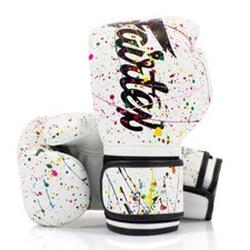 Guantoni da boxe Fairtex Painter Muay Thai BGV14PT Sparring Kickboxing unici bianchi