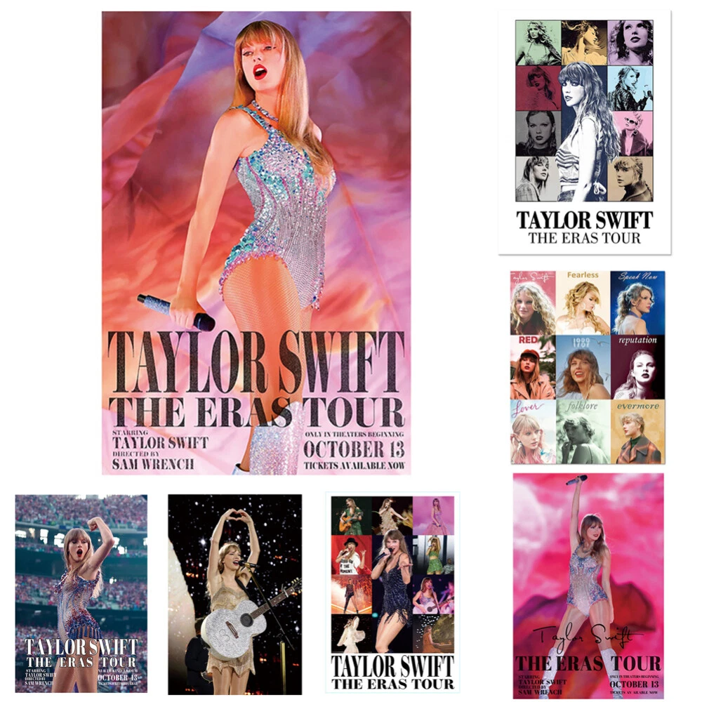 up 7x Taylor Swift Eras Tour Movie Poster Print Wall Decal Sticker Self Adhesive