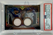 2020 Topps Tribute Dual Relic ORANGE  Serial #20/25  Fernando Tatis Jr.  PSA 8