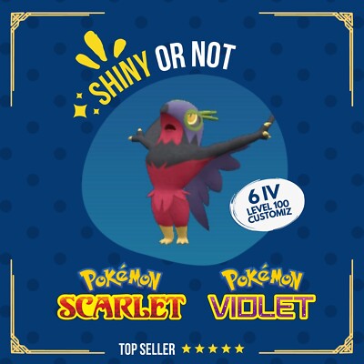 Hawlucha Shiny or Non   6 IV Competitive Customizable Pokémon Scarlet Violet