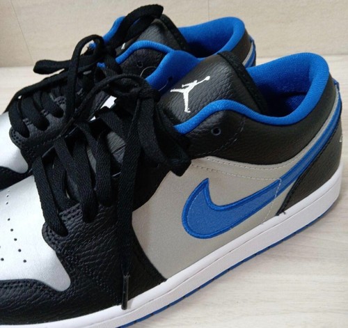 Size US10.5 -Air Jordan 1 Low Black Game Royal 553558-007 - Picture 3 of 13