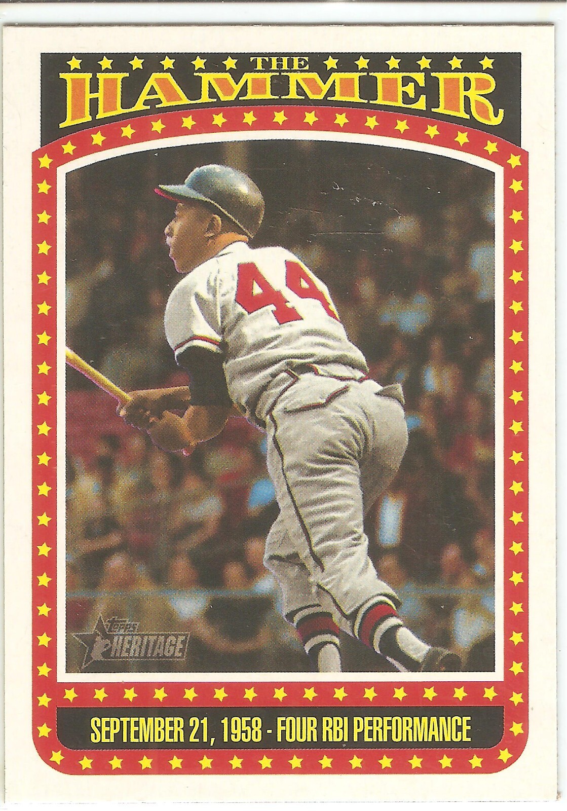 2023 TOPPS HERITAGE HANK AARON THE HAMMER BASEBALL CARD TH4 eBay