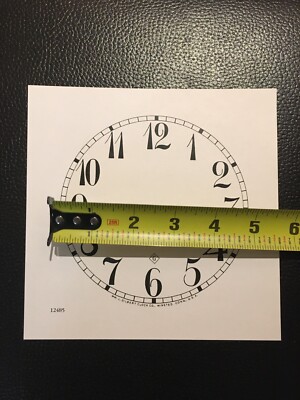 Antique Clock Parts- Gilbert Clock Dial 5 .Original Cardboard /New /White.