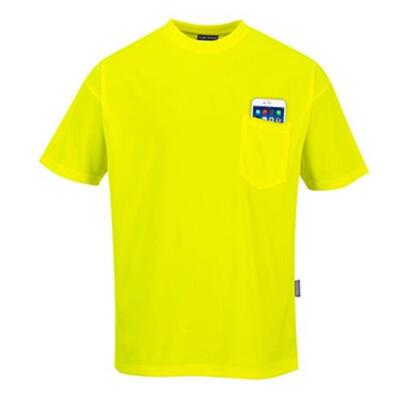 S578YERXL Portwest Non ANSI Pocket Short Sleeve T-Shirt Yellow X-Large NEW