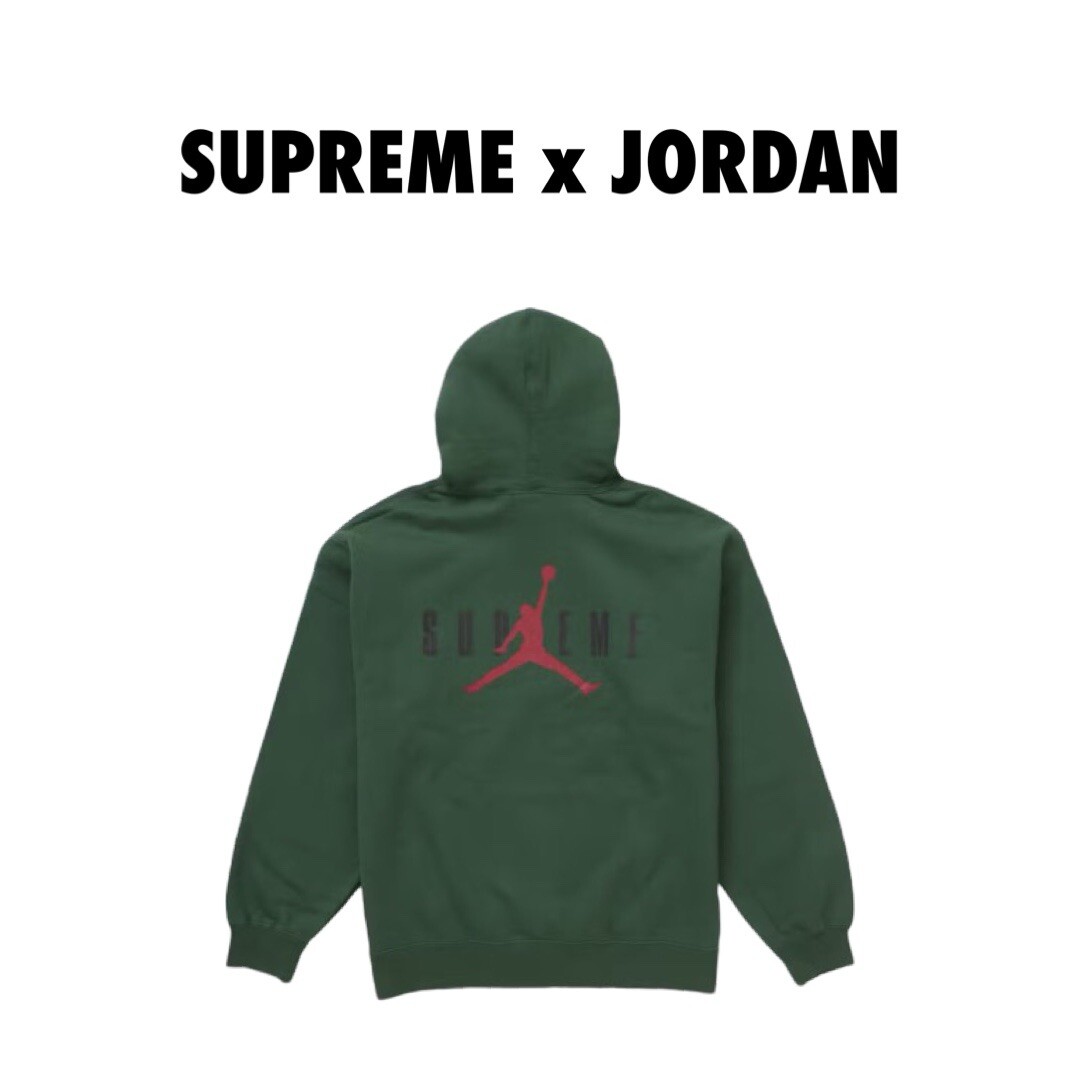 Supreme x Jordan Hooded Sweatshirt Green -Size M Medium | eBay