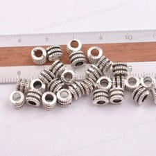 100Pcs Tibetan Silver Tube Charm Spacer Beads Jewelry Findings 5 4mm A3041