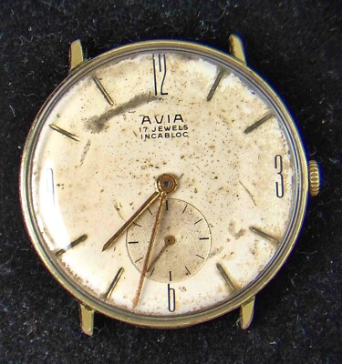 Avia Sub-Dial Herren Handaufzug Peseux 320 Swiss Vintage Uhr -- läuft