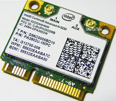 New OEM Toshiba G86C0005BD10 Advanced-N 6230 62230ANHMW a/b/g/n BT PCIe Half