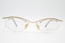 Vintage Glasses Swingtime by EBM 2263 Gold Black Half-Rim Eyeglass Frame