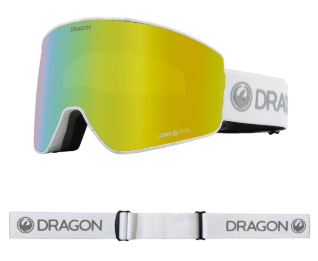 Dragon PXV2 Carrara Lumalens Gold Ion/Amber Snow Goggle NIB NEW