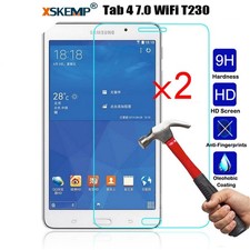 2Pcs Tempered Glass Screen Protector Samsung Galaxy Tab 4 7.0 T230 T231 T235