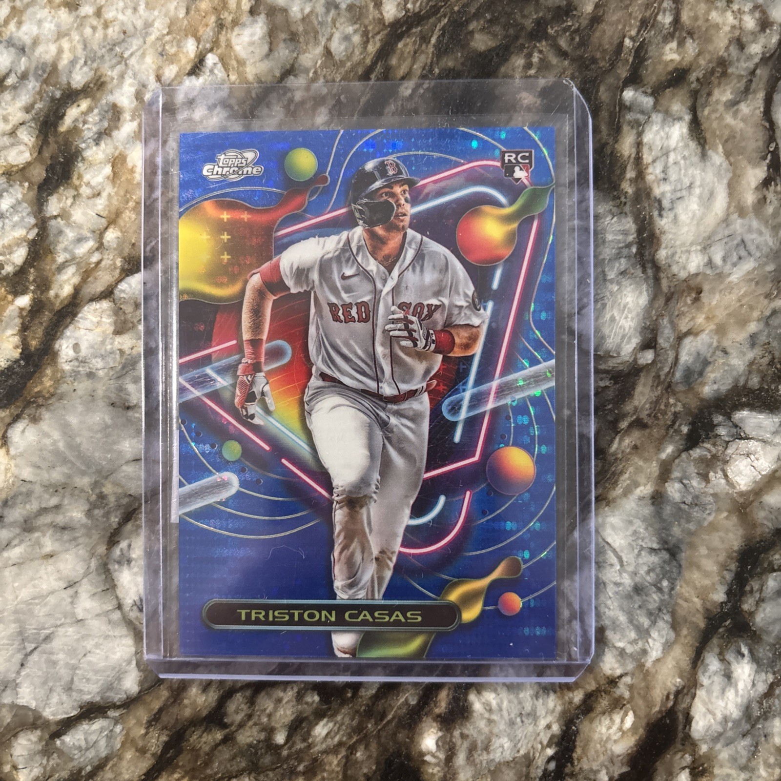 2023 Topps Chrome Cosmic Triston Casas RC Blue Moon Refractor #/99 Red Sox #36