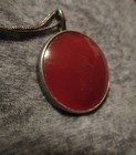 Vtg 1976 Eve Alfille Sterling & Stone Carnelian? Necklace Pendant Signed Solari — photo 4