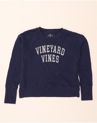 VINEYARD VINES Damen Oversize Sweatshirt Pullover UK 6 XS Navy Blau OR02