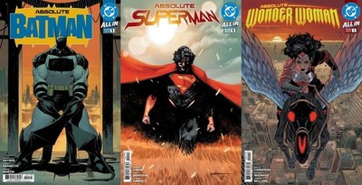 ABSOLUTE BATMAN 1 SUPERMAN 1 WONDER WOMAN 1 LATER PRINT BUNDLE DC COMICS