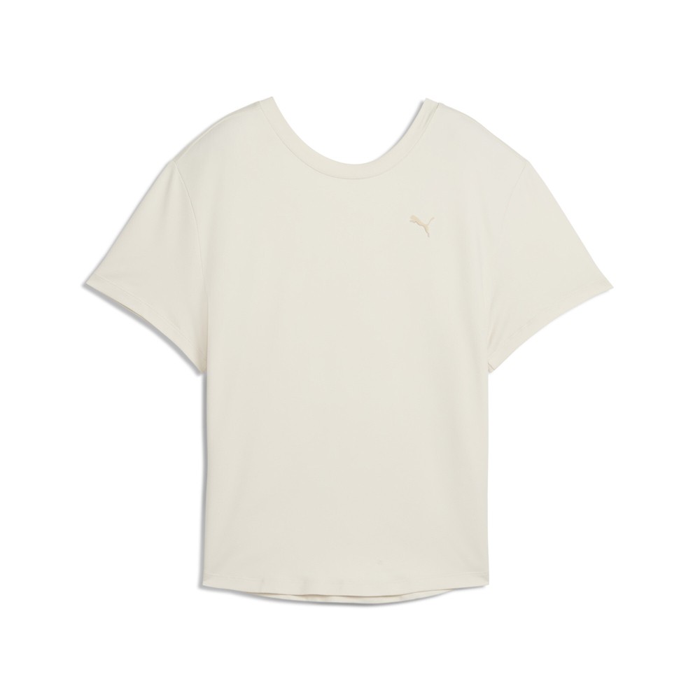 PUMA Move Cloudspun Crew Neck Short Sleeve T-Shirt Womens Off White Casual Tops