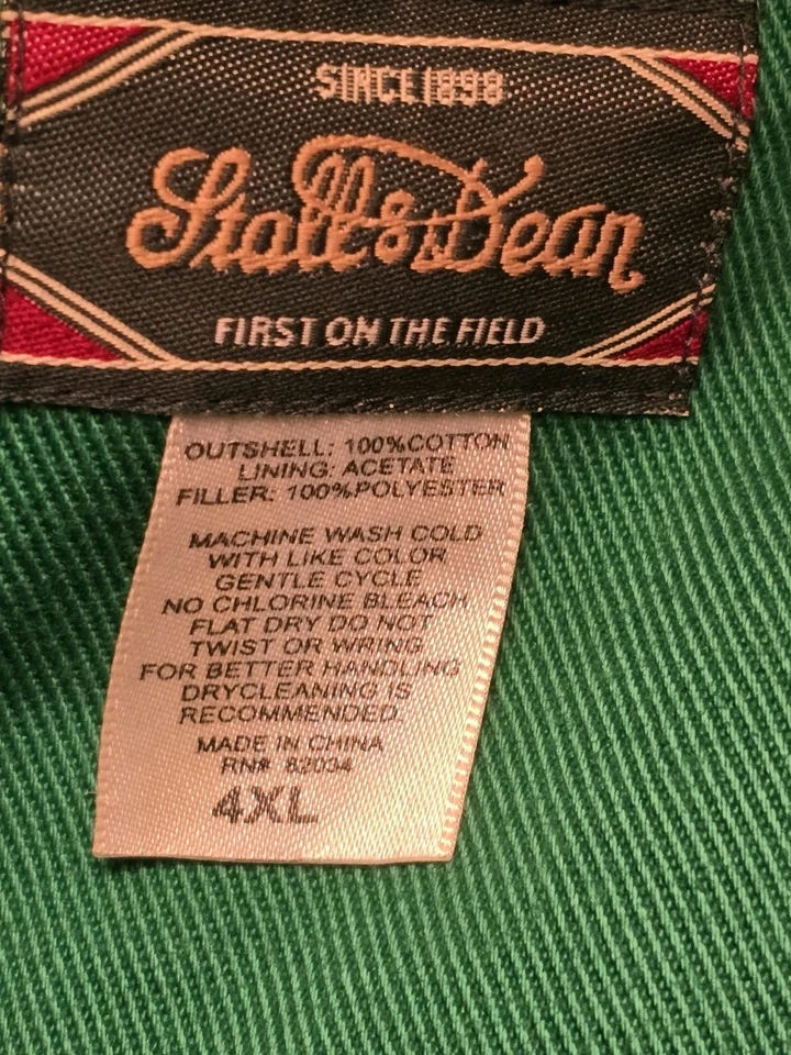 Jaqueta Stall & Dean Smokers Varsity Masculina 4XL Preta e Verde Snap up - Imagem 4 de 4