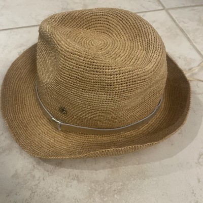 Flora Bella Womens Woven Raffia Leather Fedora Hat Size OS  display picture 2