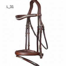 English Riding Bridle Horse Adjustable Leather Equestrian Tack