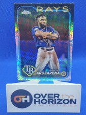 Randy Arozarena 2024 Topps Chrome Logofractor Refractor Card #153 Tampa Bay Rays