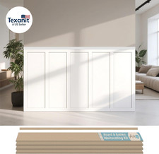 Premade Board and Batten Paintable Wainscoting Kit, MDF Accent Wall Panel for Ki