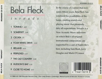 B LA FLECK - INROADS NEW CD