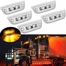 5PCS 9LED Cab Marker Top Roof Running Lights Assembly, Reflective Clear Lens,