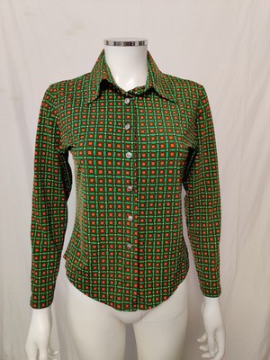 Vintage Versus Versace Multi Color Stretch Shirt Cotton Italy S/M