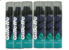 X6 Gillette Classic Sensitive Skin Shaving Gel Lightly Fragranced 200ml 13.33 per litre