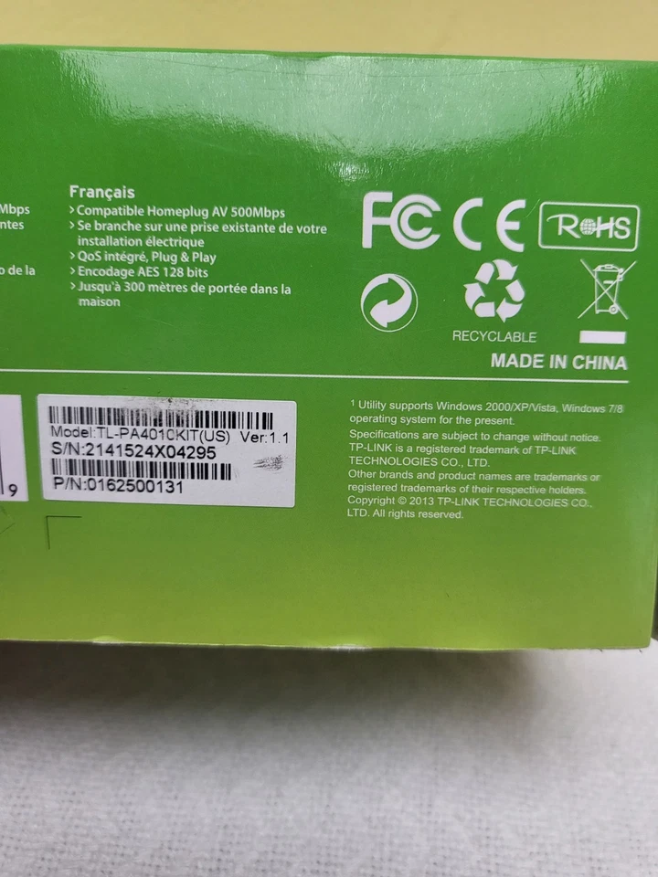 TP-Link Powerline Adapter AV500 Nano Computer Networking TL-PA4010 Kit - Image 3 of 4