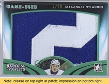 2015 Leaf ITG Heroes & Prospects Emerald 7/10 Alexander Nylander Patch READ 6be