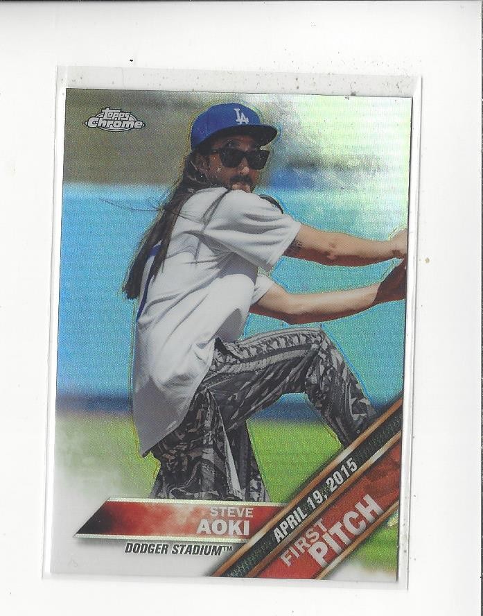 2016 Topps Chrome First Pitch (Refractor) #FPC11 Steve Aoki Dodgers
