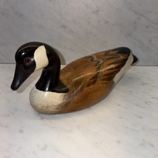 Vintage Wooden Bird Factory Original CANADA GOOSE Signed P. Korman 1982 Preowned