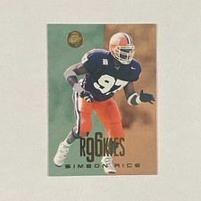 1996 Fleer Ultra Rookies #177 Simeon Rice Rookie Card. rookie card picture