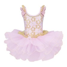 Girls Skirted Leotards Ballet Dance Tutu Princess Dress Ballerina Costumes 3-8Y
