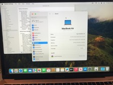 2019 Apple MacBook Air 13.3" i5 8th 8GB 128GB A1932 Gold Service Battery 107