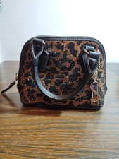 Classy Steve Madden womens mini leopard top handle bag w/cross body strap